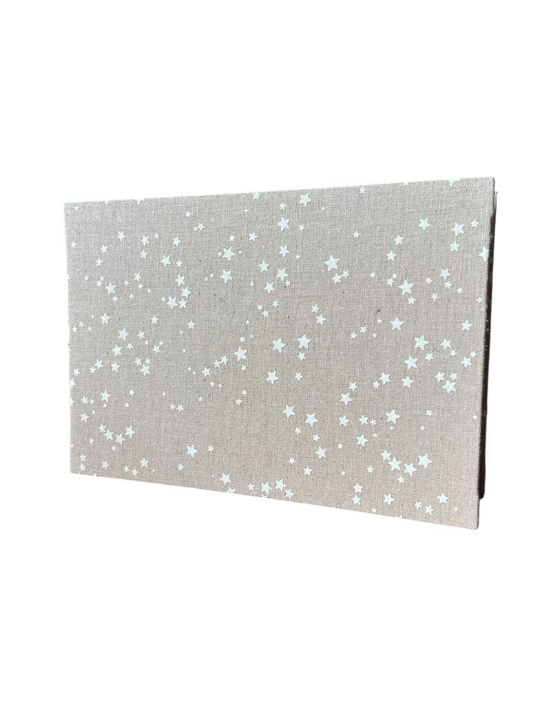 TH226 - keepsake box with hemp fabric and stars
