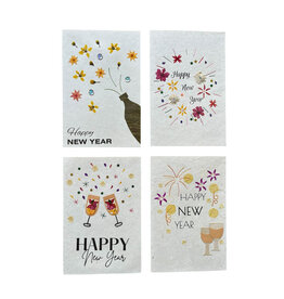 . PN370 Set 4 cards/envelopes Happy New Year