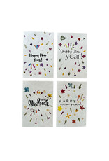 . Set 4 cards/envelopes Happy New Year