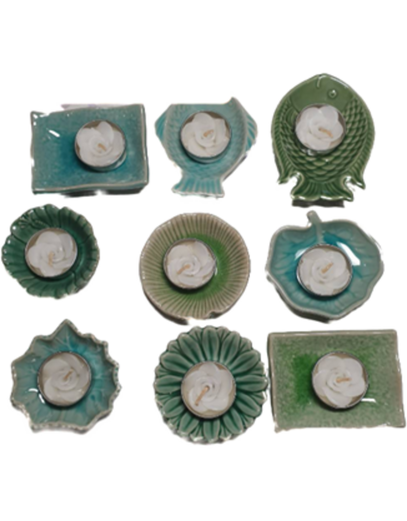 porcelain dish with tea light