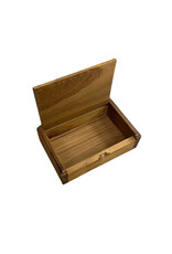 Houten doosje met bloem