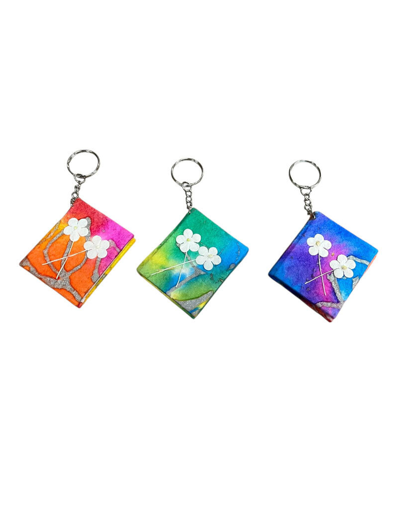 Set 25 keyrings mini-notebook