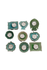 plat en porcelaine avec bougie chauffe-plat 8cm