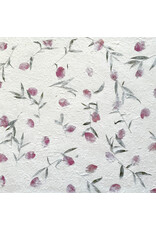 TH919 - Mulberry / rice paper with flowers
