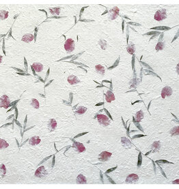 TH919 - Maulbeer / Reis-Papier mit Blumen