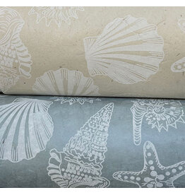 NE745 - Lokta-Papier mit Muschelprint