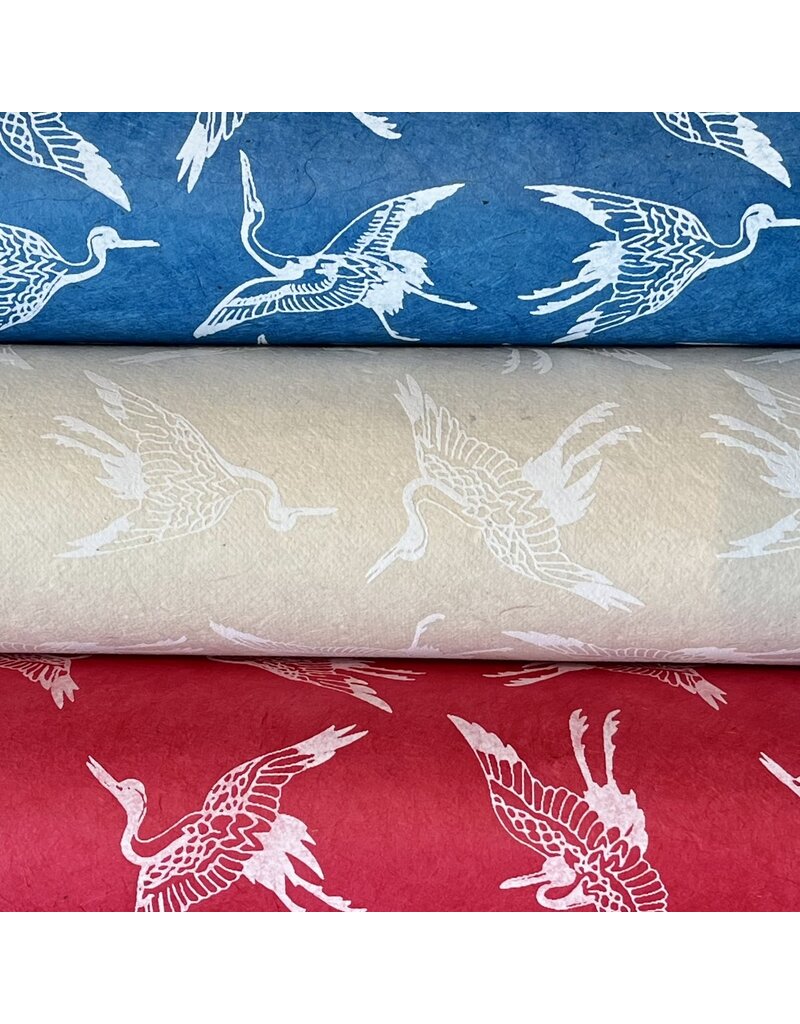 NE765 - Lokta paper with cranes