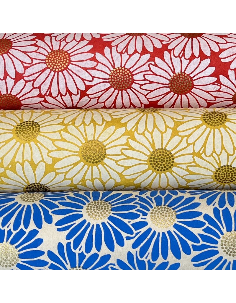 NE819 - Lokta-Papier mit Gänseblümchen