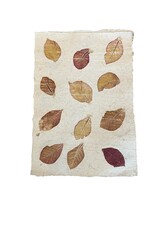 Mulberry corn paper with leaves print