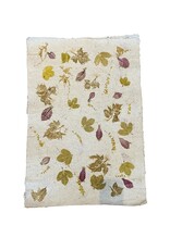 Mulberry corn paper with leaves print