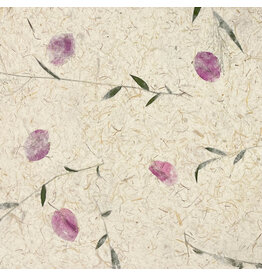 TH919 - Mulberry / rijst papier met bloemen