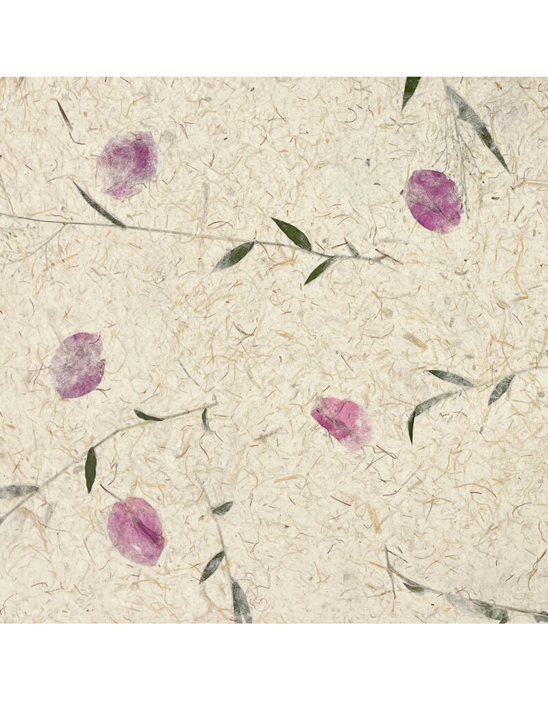 TH919 - Mulberry / rice paper with flowers