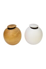 TD520 - Mango wood urn 23x23cm