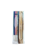 TH158 - Wooden incense holder with 10 incense sticks