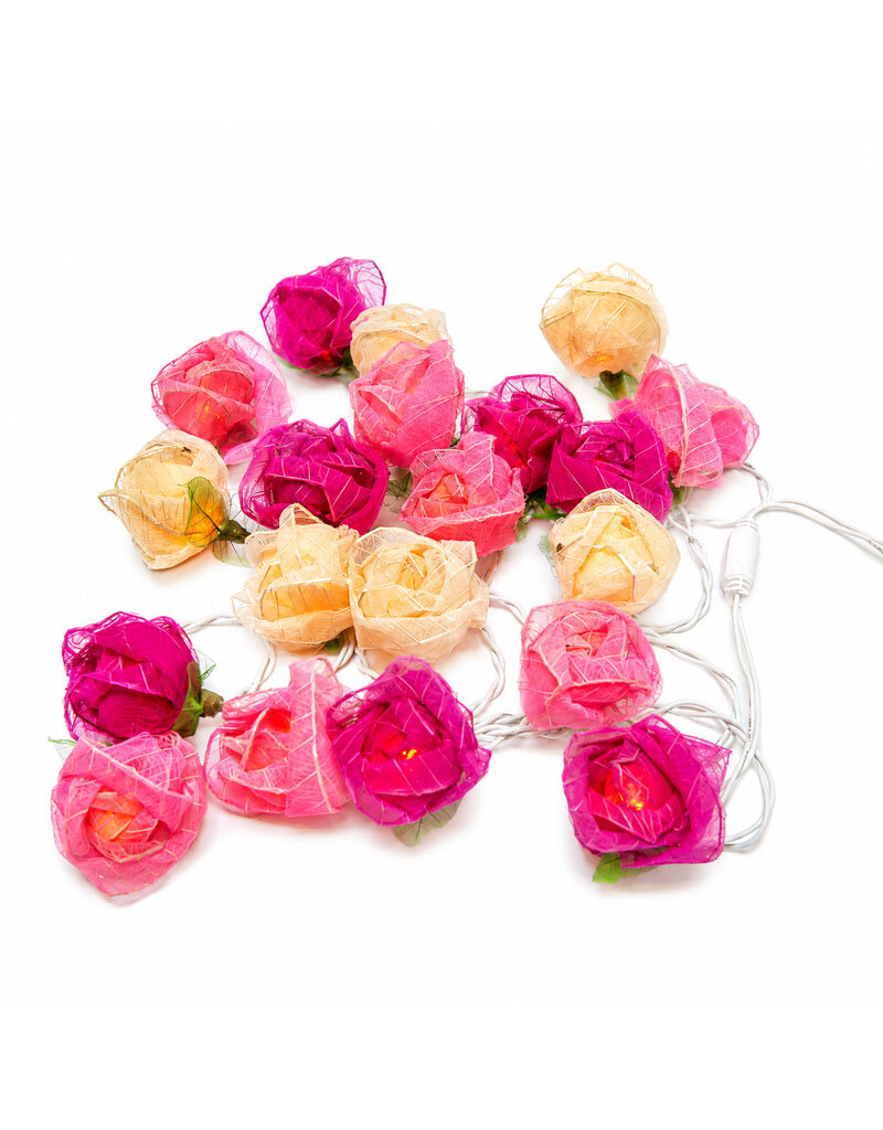 TH014 - Guirlande lumineuse avec fleurs