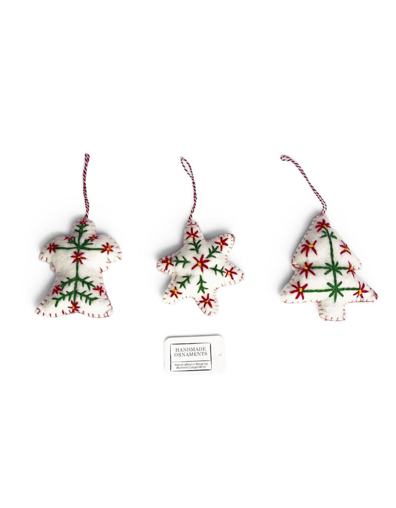 . NE522 - Vilten kerst decoratie van 100% wol