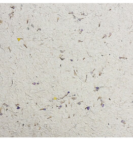 TH821- Mulberry corn paper with small lila flowers