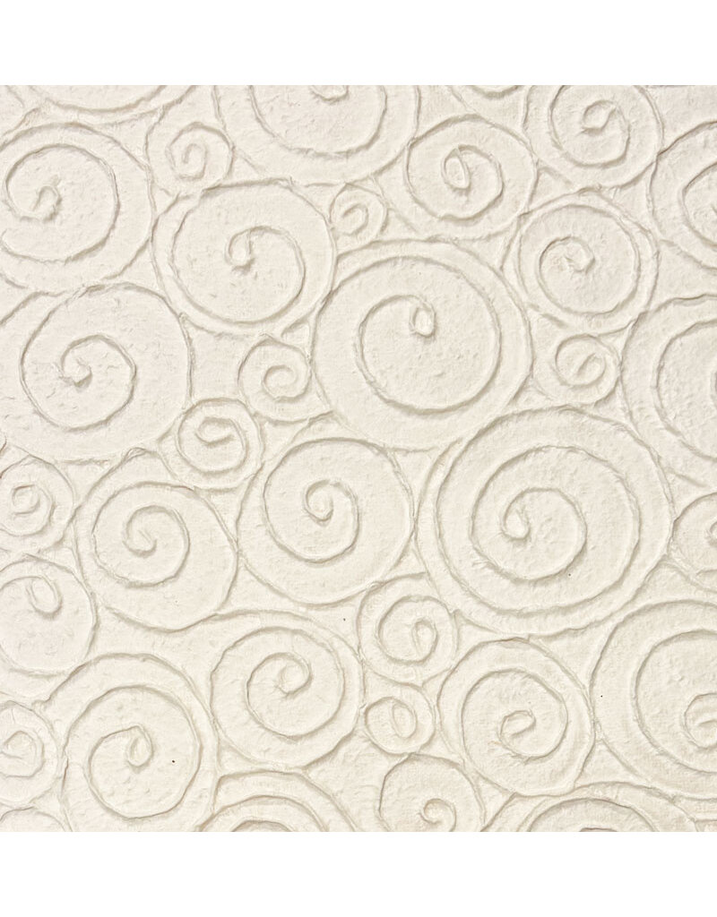 Mulberry papier met spiralendessin in reliëf