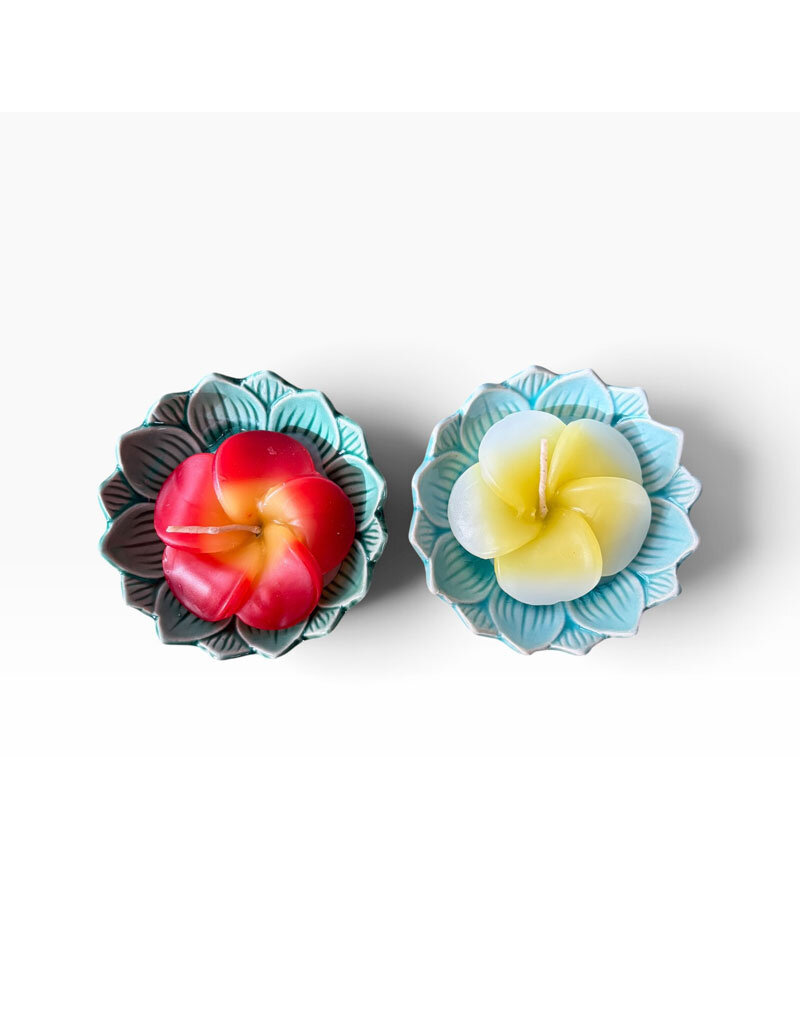 TH030 - Porzellanschale mit Blumenkerze
