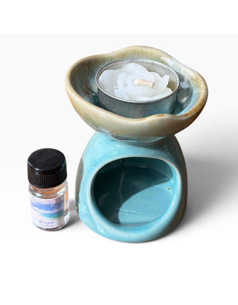 TH410 - Brûleur en porcelaine avec huile aromatique 10cm