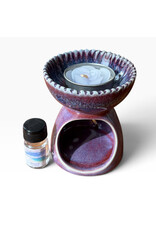 TH410 - Brander met olie en waxine lichtje 10cm