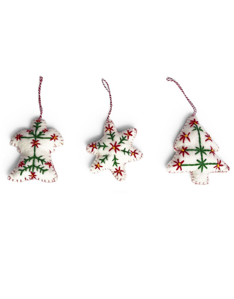 . NE522 - Vilten kerst decoratie van 100% wol