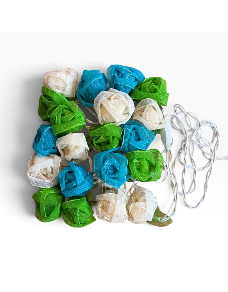 TH014 - Lichterkette mit Blumen