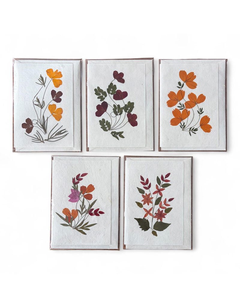 TH015 - Lot de 10 cartes et enveloppes avec des fleurs
