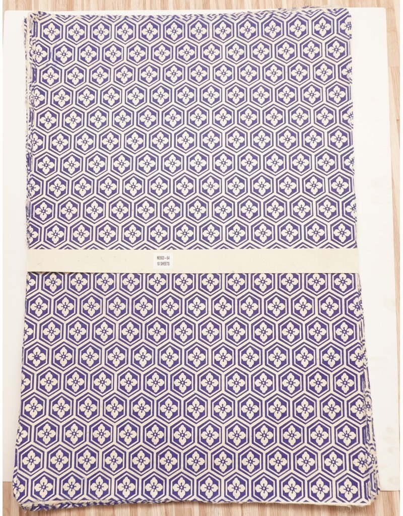 NE803 - Lokta-Papier mit Waben-/Blumenmuster