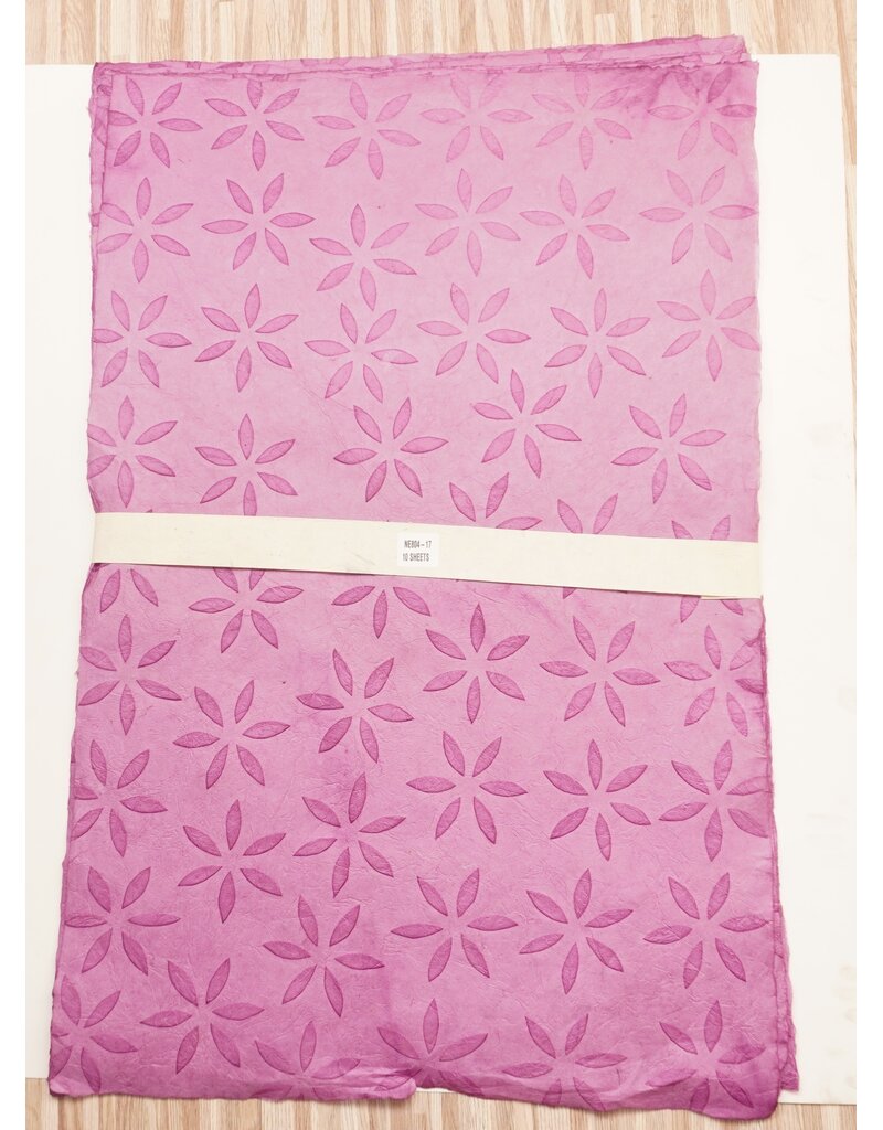 NE804 - Lokta paper with flowerprint