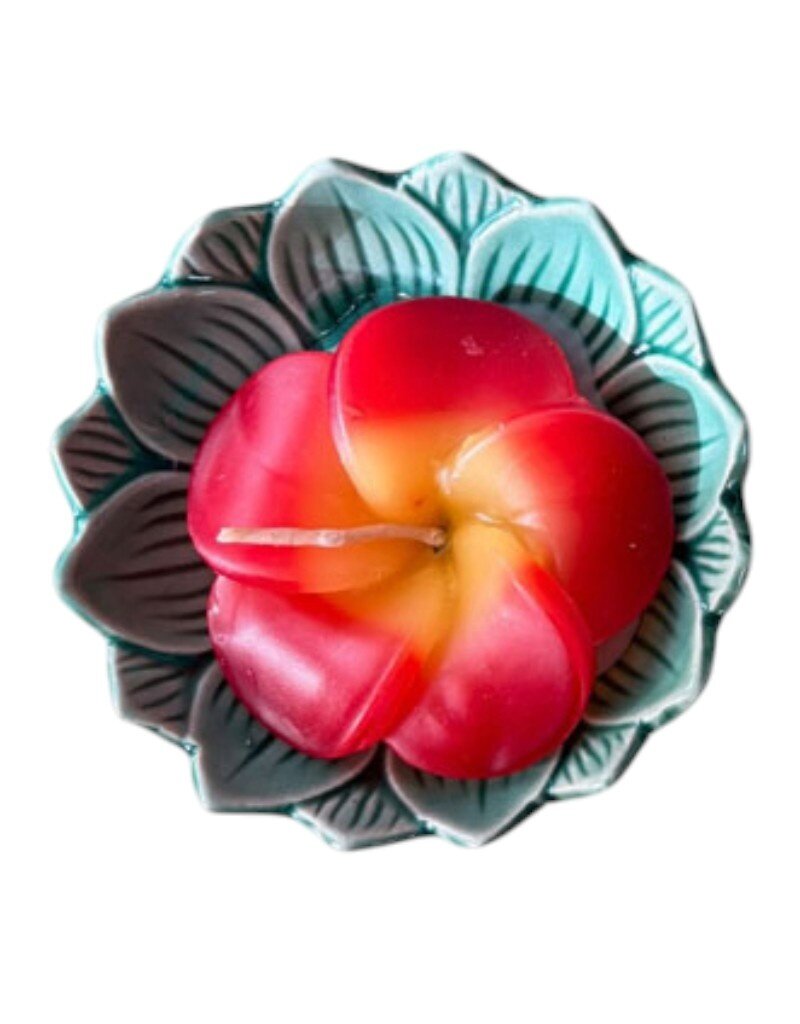 TH030 - Porzellanschale mit Blumenkerze