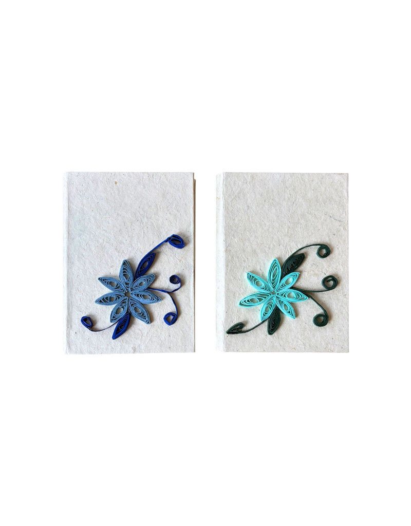 NE807 - Carnet en papier lokta avec deco 3D