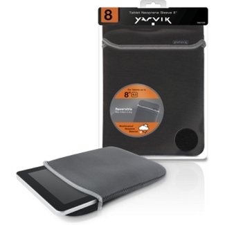 Yarvik 8 inch - universele neoprene tablet sleeve - Zwart / Wit