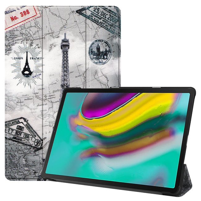 Samsung Galaxy Tab S5e hoes - Tri-Fold Book Case - Eiffeltoren