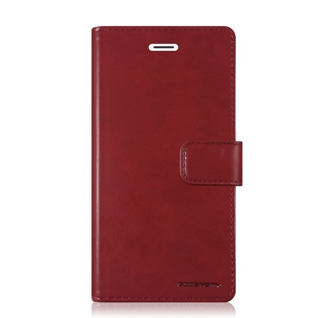 Samsung Galaxy A70 hoes - Blue Moon Diary Wallet Case  - Donker Rood