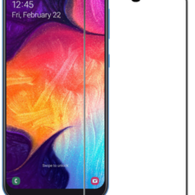 Samsung Galaxy A20e - Full Cover Screenprotector - Black