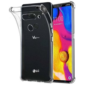 Atouchbo LG V40 hoes - Anti-Shock TPU Back Cover - Transparant