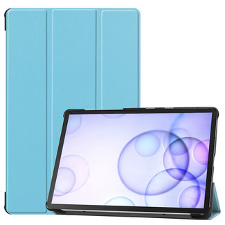 Cover2day Samsung Galaxy Tab S6 hoes - Tri-Fold Book Case - Licht Blauw