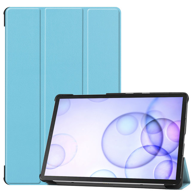 Samsung Galaxy Tab S6 hoes - Tri-Fold Book Case - Licht Blauw