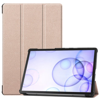 Cover2day Samsung Galaxy Tab S6 hoes - Tri-Fold Book Case - Goud