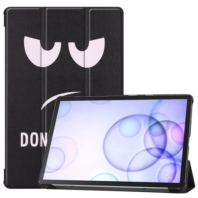 Samsung Galaxy Tab S6 hoes - Tri-Fold Book Case - Don't Touch Me