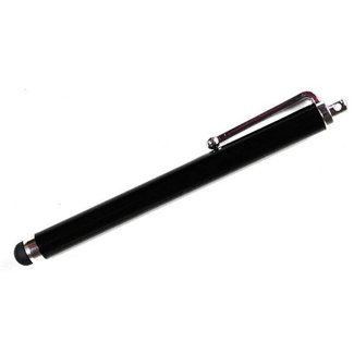 Merkloos Stylus pen soft touch met clip Zwart