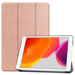 iPad 10.2 inch (2019) hoes - Tri-Fold Book Case - Rosé Goud