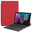 Microsoft Surface Pro 7 hoes - Tri-Fold Book Case - Rood