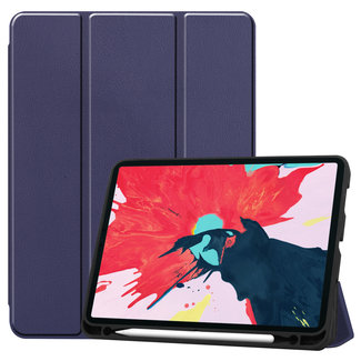 Cover2day iPad Pro 11 (2020) Hoes  - Tri-Fold Book Case Met Apple Pencil Houder - Donker Blauw