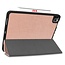 iPad Pro 11 (2020) Hoes  - Tri-Fold Book Case Met Apple Pencil Houder - Rosé Goud