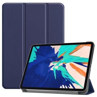 Cover2day iPad Pro 12.9 (2020) hoes - Tri-Fold Book Case - Donker Blauw
