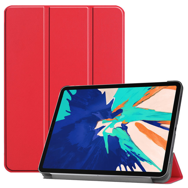 iPad Pro 12.9 (2020) hoes - Tri-Fold Book Case - Rood