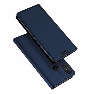 Dux Ducis Motorola Moto One Power hoesje - Dux Ducis Skin Pro Book Case - Blauw