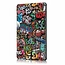 Lenovo Tab M10 Plus hoes  - Tri-Fold Book Case (TB-X606) - Graffiti